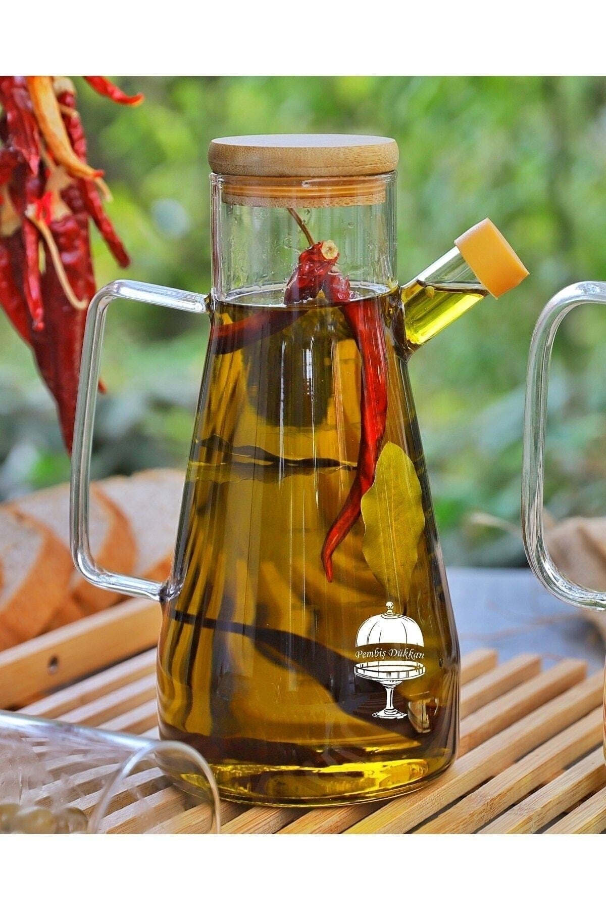2Pcs Borosilicate Glass 900Ml Oil Pot