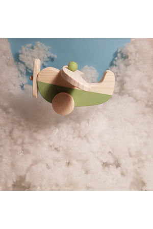 Handmade Wooden Toy Airplane, Educational, Creative, Vintage And Natural And Safe Wooden Baby Toy