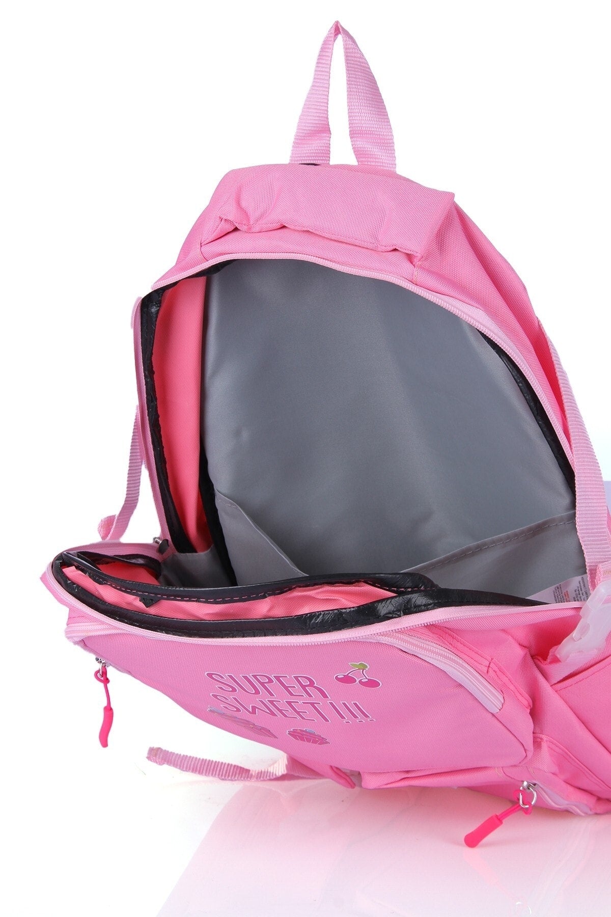 Hkn 9012 Primary School Backpack School Bag Multi Compartment Pink