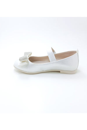 Girl'S Stone Bow Orthopedic Flats