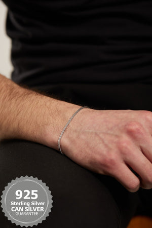 925 Sterling Silver Fox Tail Special Design Men'S Bracelet