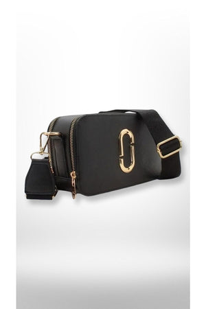 Women'S Canta Black Quality Sport Stylish Crossbody Two Compartment Pocket Shoulder Bag (Small Size)