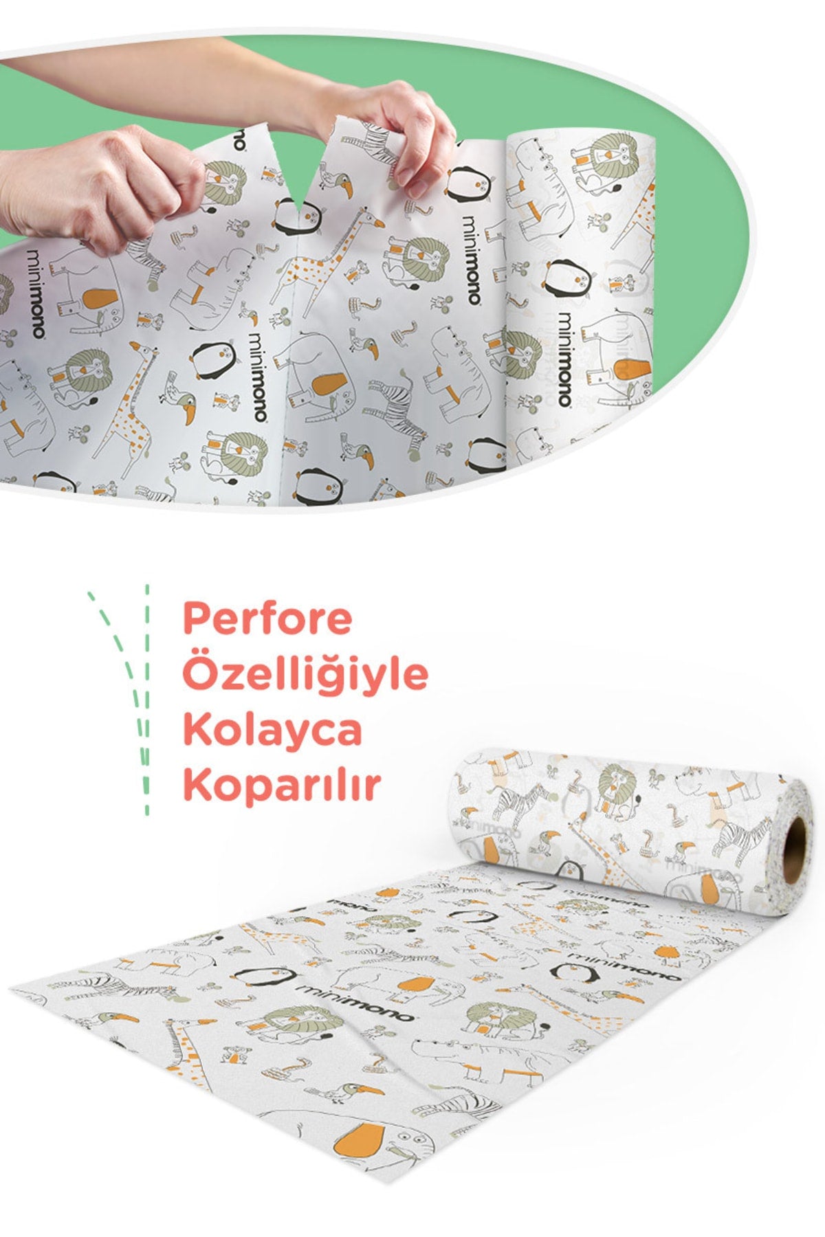 Highchair Under And Activity Supplementary Cover | 3-Pack 30 Pieces | Use Discard | Forest Animals