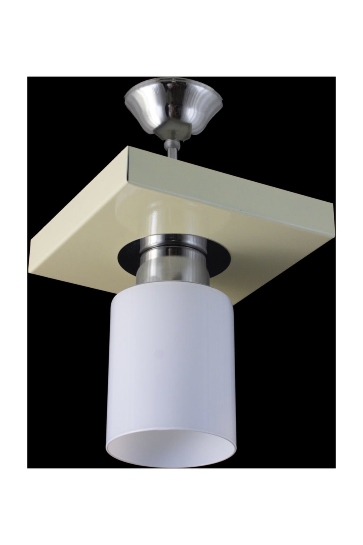 Single Modern Sports Model Square Tray Cream Chandelier