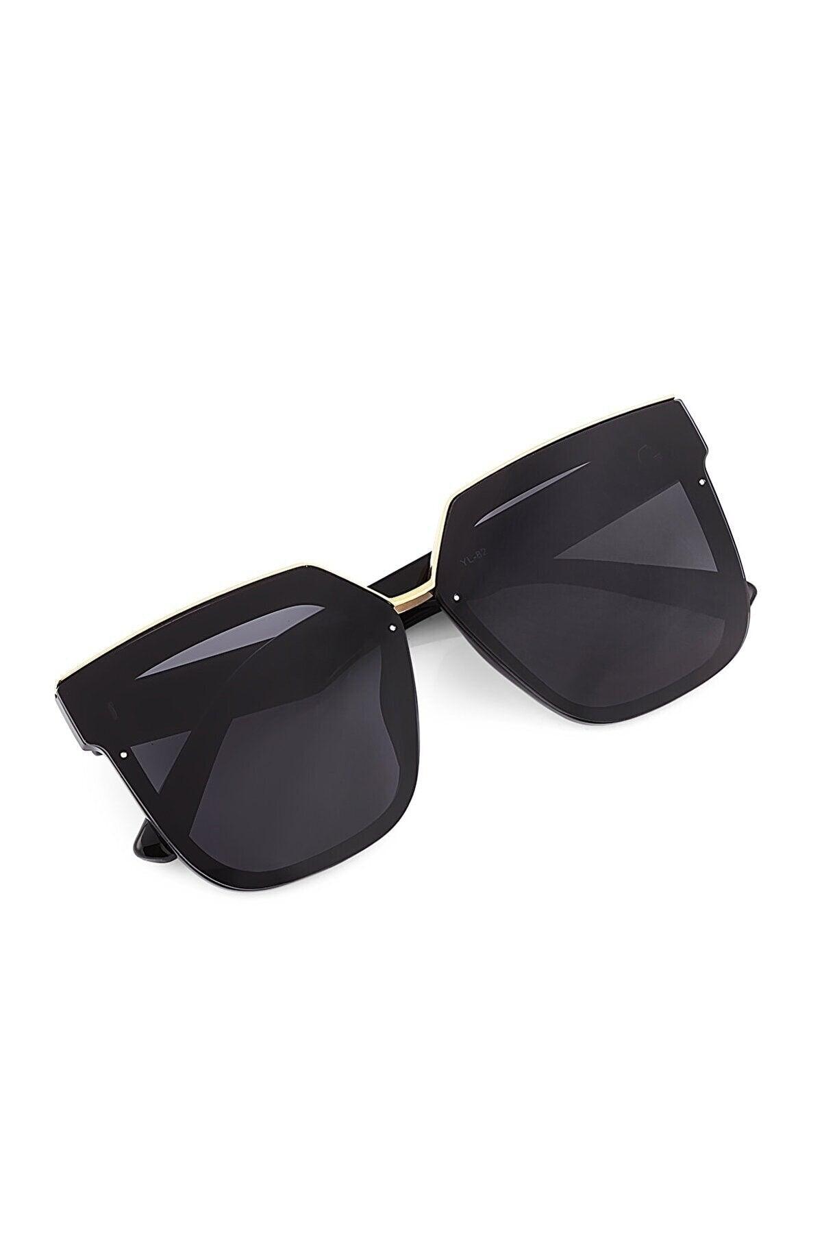 Women's Oversize Black Sunglasses Apsu031601 - Swordslife