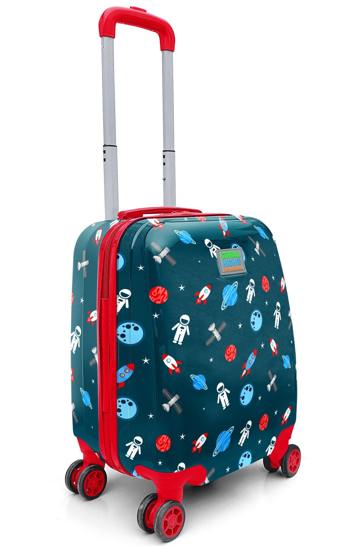 Kids Indigo Red Space Patterned Suitcase 16749