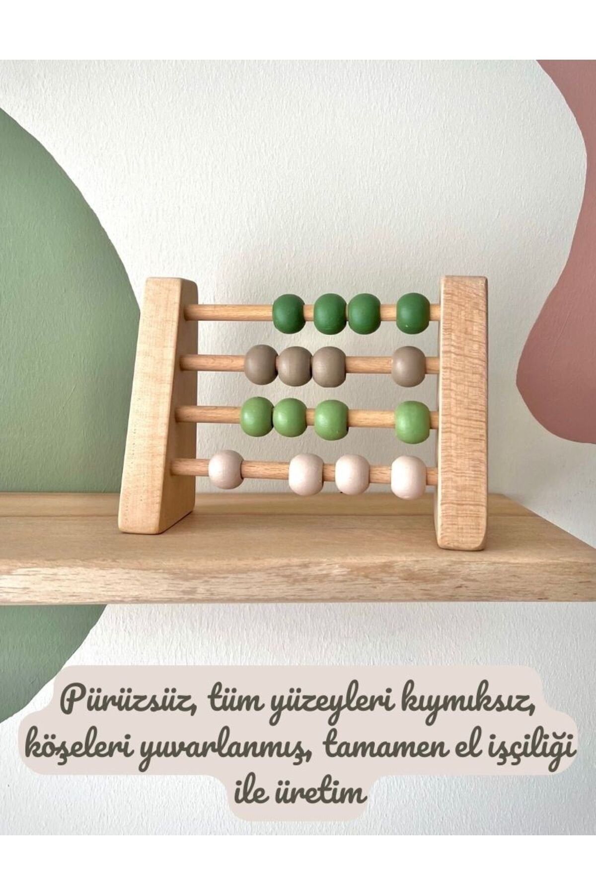 Natural Healthy Wooden Toy Montessori Abacus Analytical Intelligence Mathematics Kids Baby Room Decor