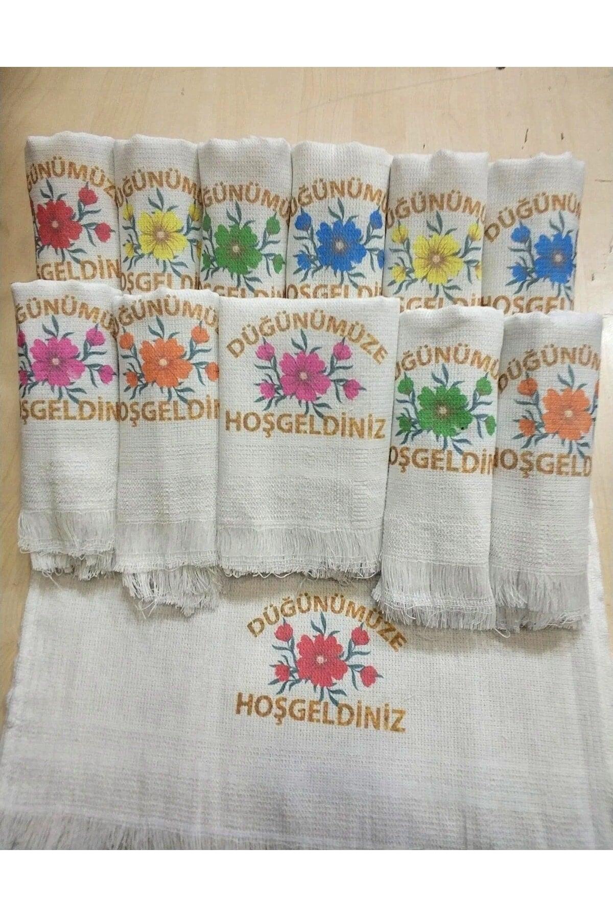 Wedding Towel Car Towel Convoy Towel 12 pcs, Welcome to our wedding. School Towel, with flowers - Swordslife