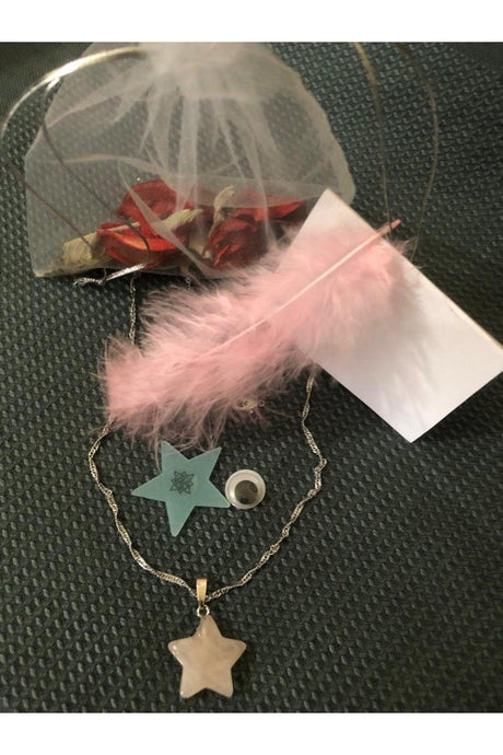 Natural Healing Stone-necklace- Pink Quartz Necklace Auxiliary Necklace For Love Marriage - Swordslife