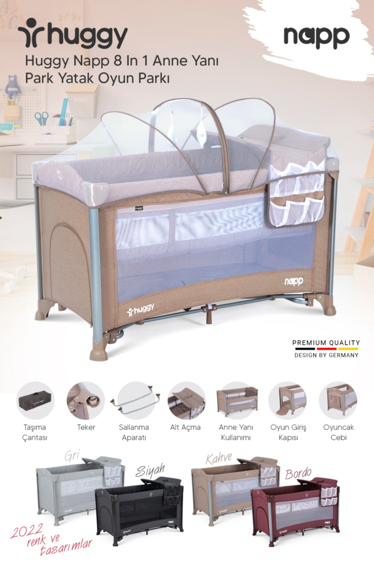 Napp 8 In 1 Anne Yani Park Bed Playpen And Bed