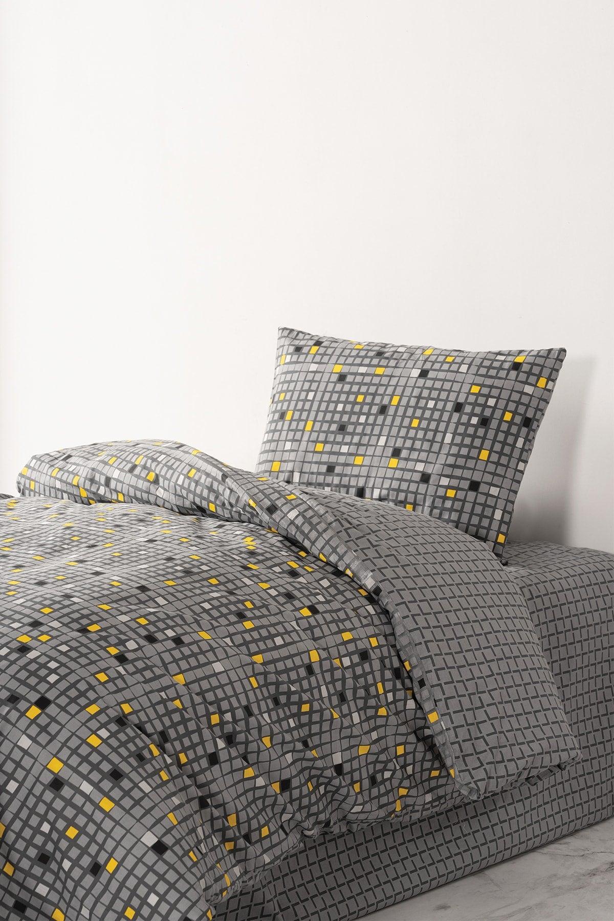 Ranforce Single Duvet Cover Set Checkers Yellow - Swordslife