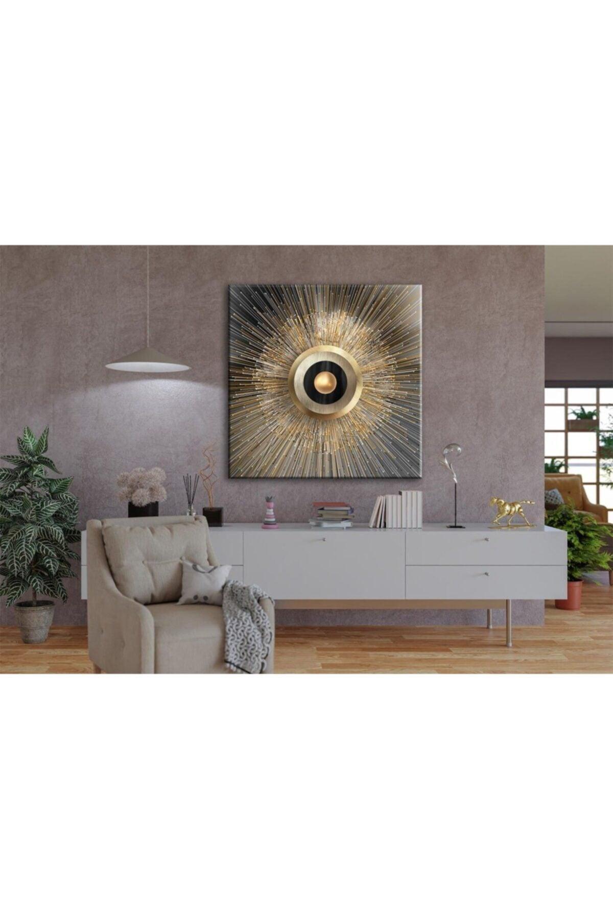 Modern Luxury Gold Geometric Abstract Decorative Canvas Painting - Voov1934 - Swordslife