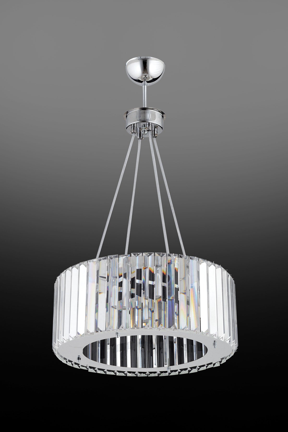 Luxury Diamond 35 Cm Silver Crystal Chandelier