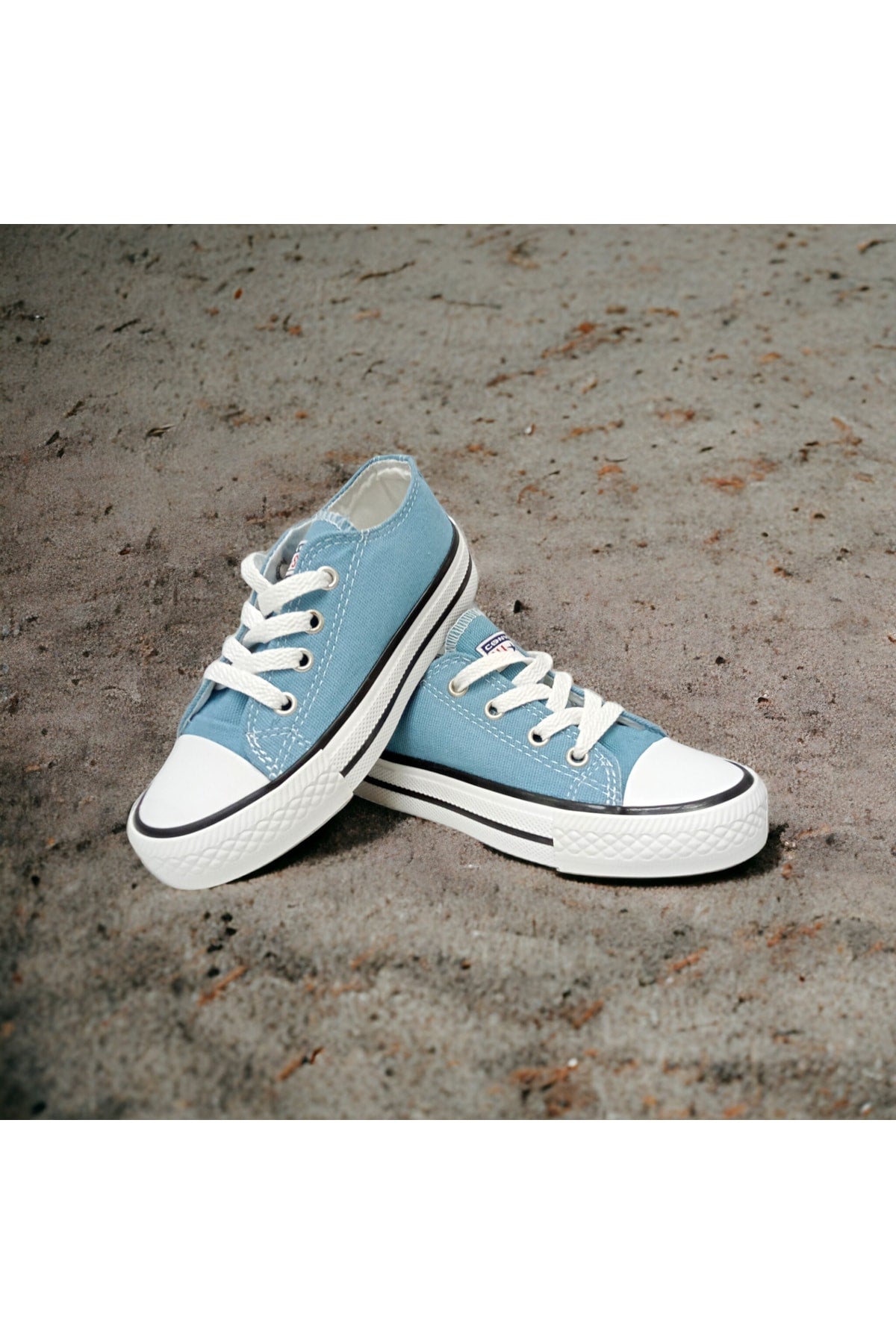 Denim Blue Short Linen Convers Shoes