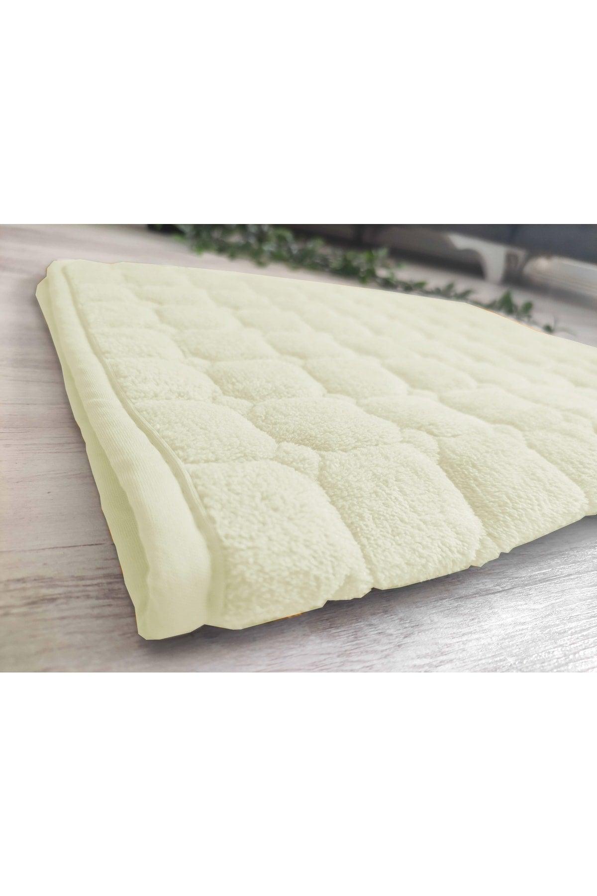 Bath Mat Non-Slip Base Water Absorbent Washable Triple (40x60)+(50x80)+(60x100) Cm Cream Bath Mat - Swordslife