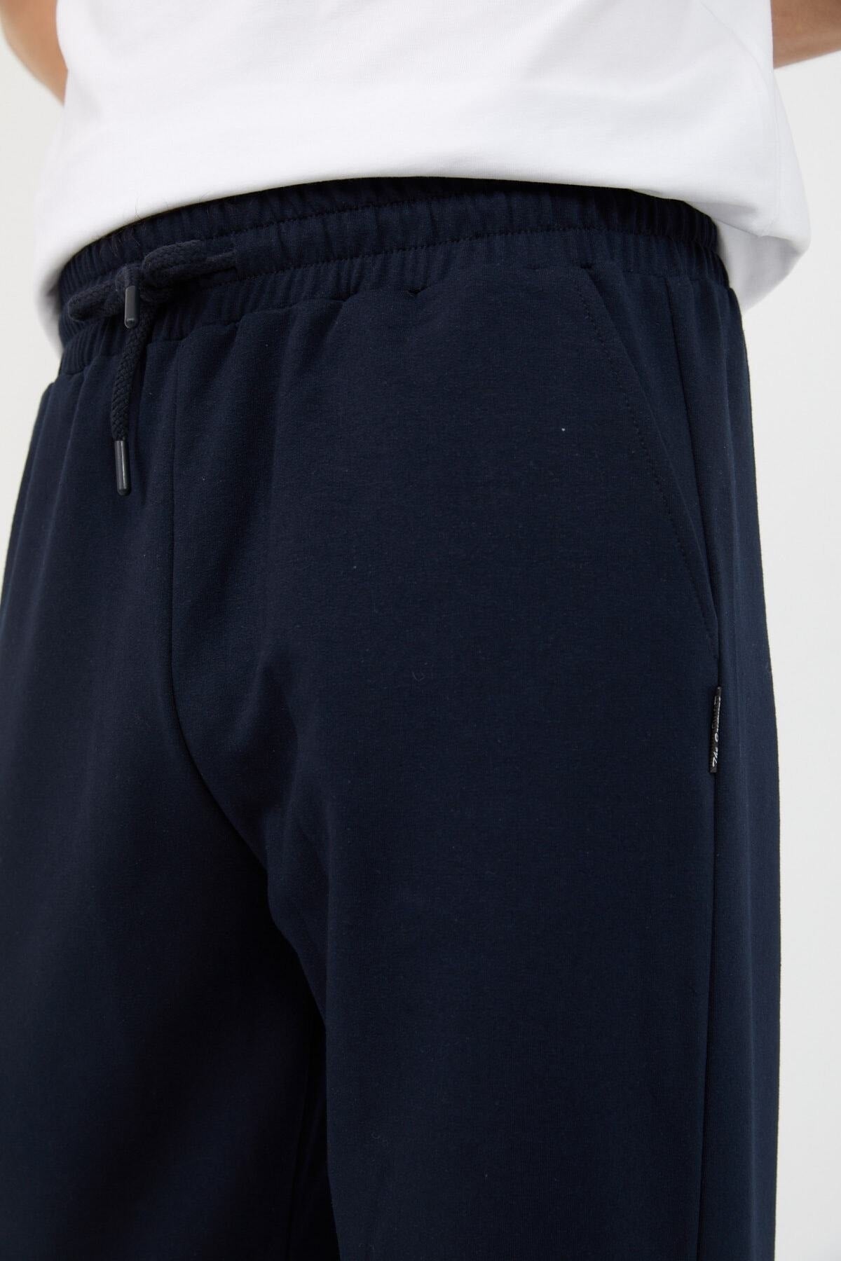 Grey-Navy Blue Men'S Straight Leg Comfort Fit 2-Pack Sweatpants