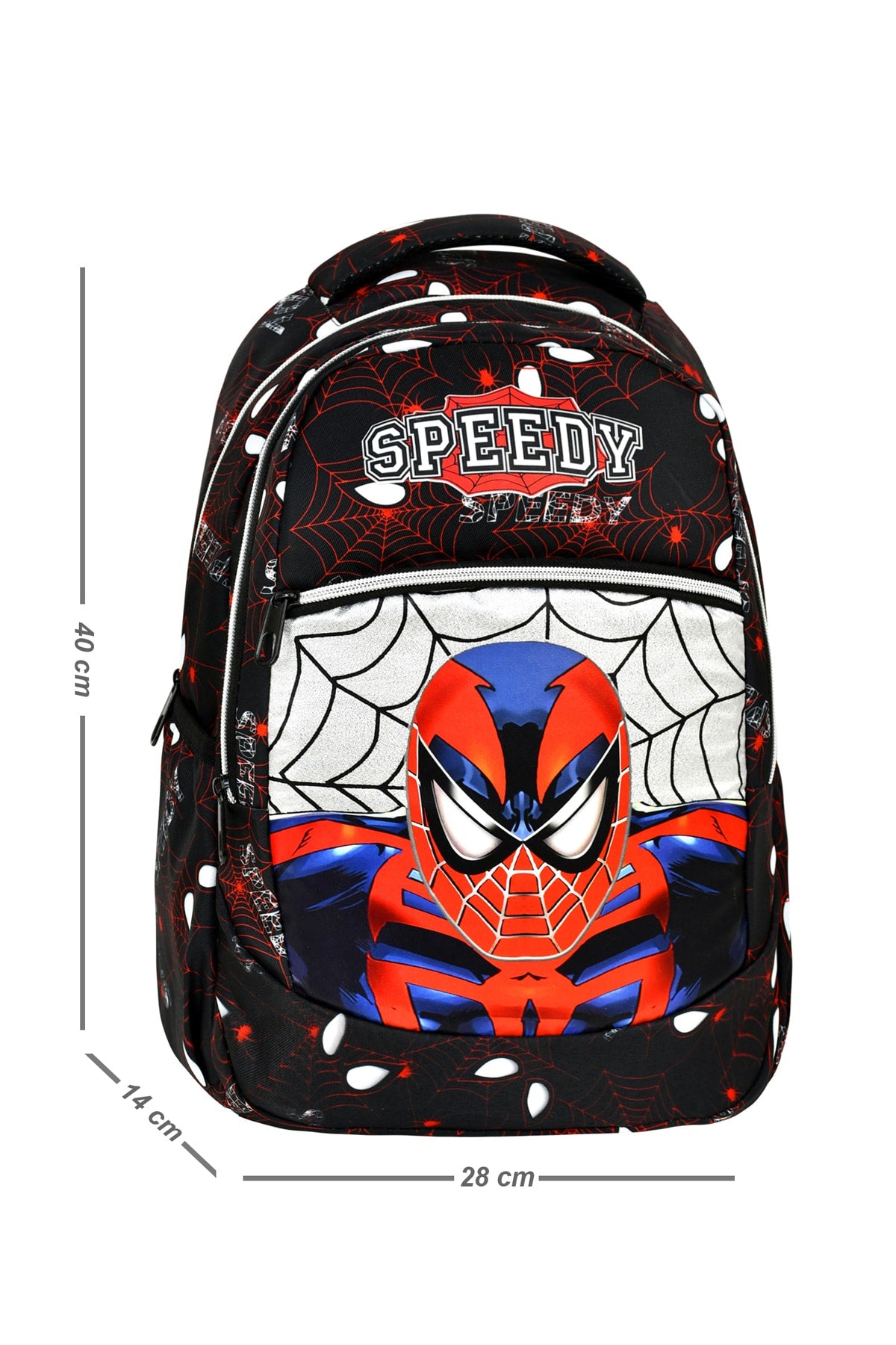 3-pack Elementary School Spider-Man Patterned School Bag For Boy With Food And Pencil Holder