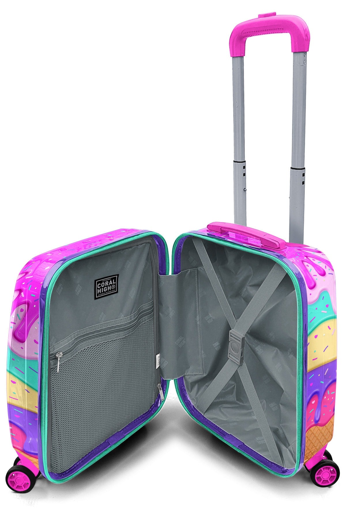 Pink Colorful Ice Cream Patterned Kid'S Suitcase 16703