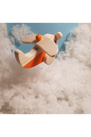Handmade Wooden Toy Airplane, Educational, Creative, Vintage And Natural And Safe Wooden Baby Toy