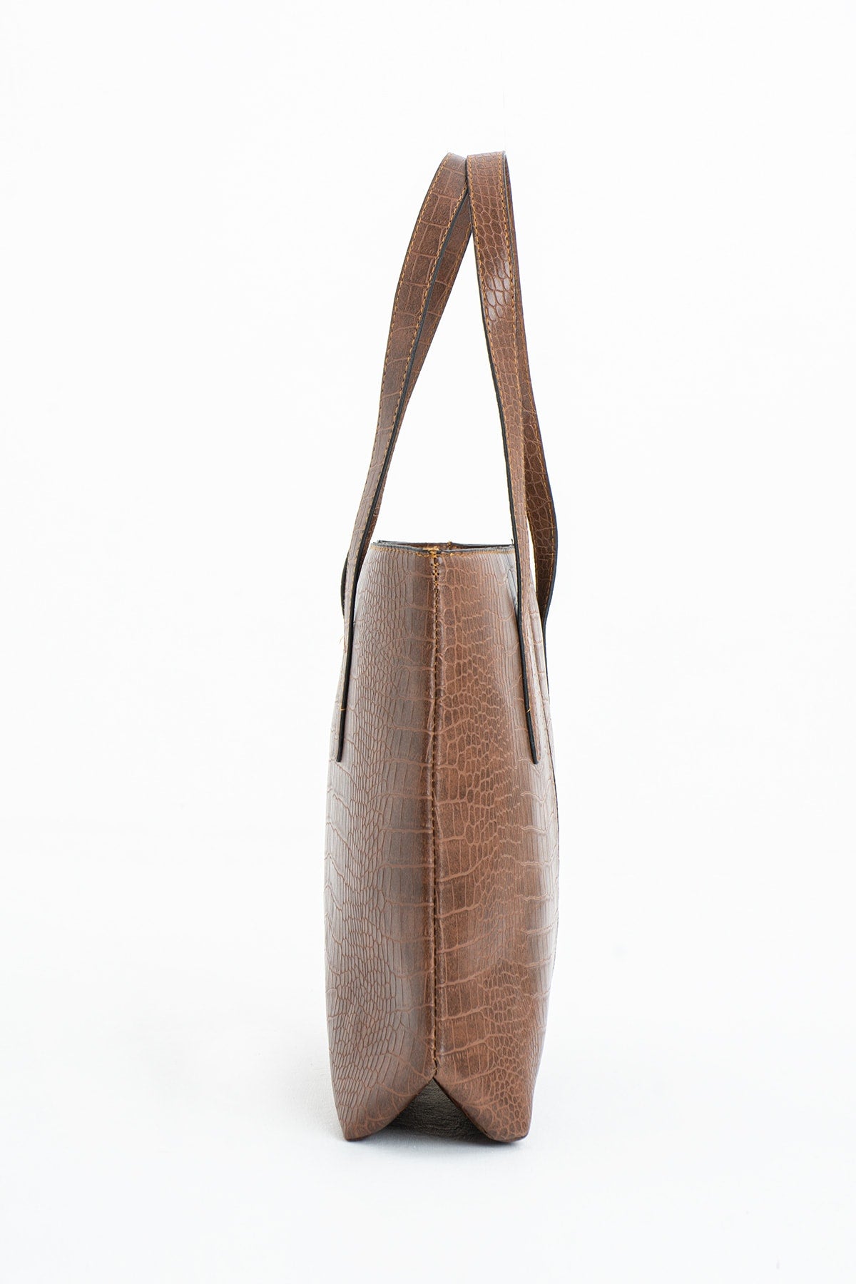 Women'S Crocodile Pattern 2-Sleeve Zippered Large Size Bag Shoulder Bag, Clutch Bag, Laptop Bag