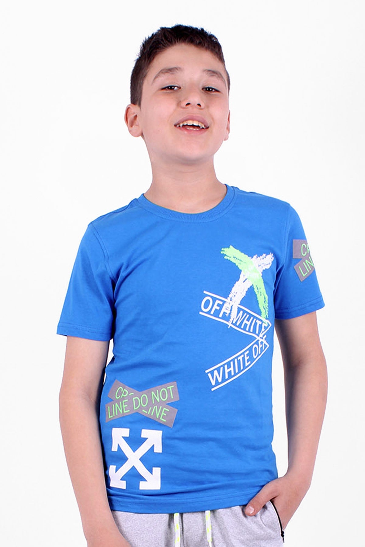 3-pack, Printed X Collection Boys Black Gray Blue T-shirt