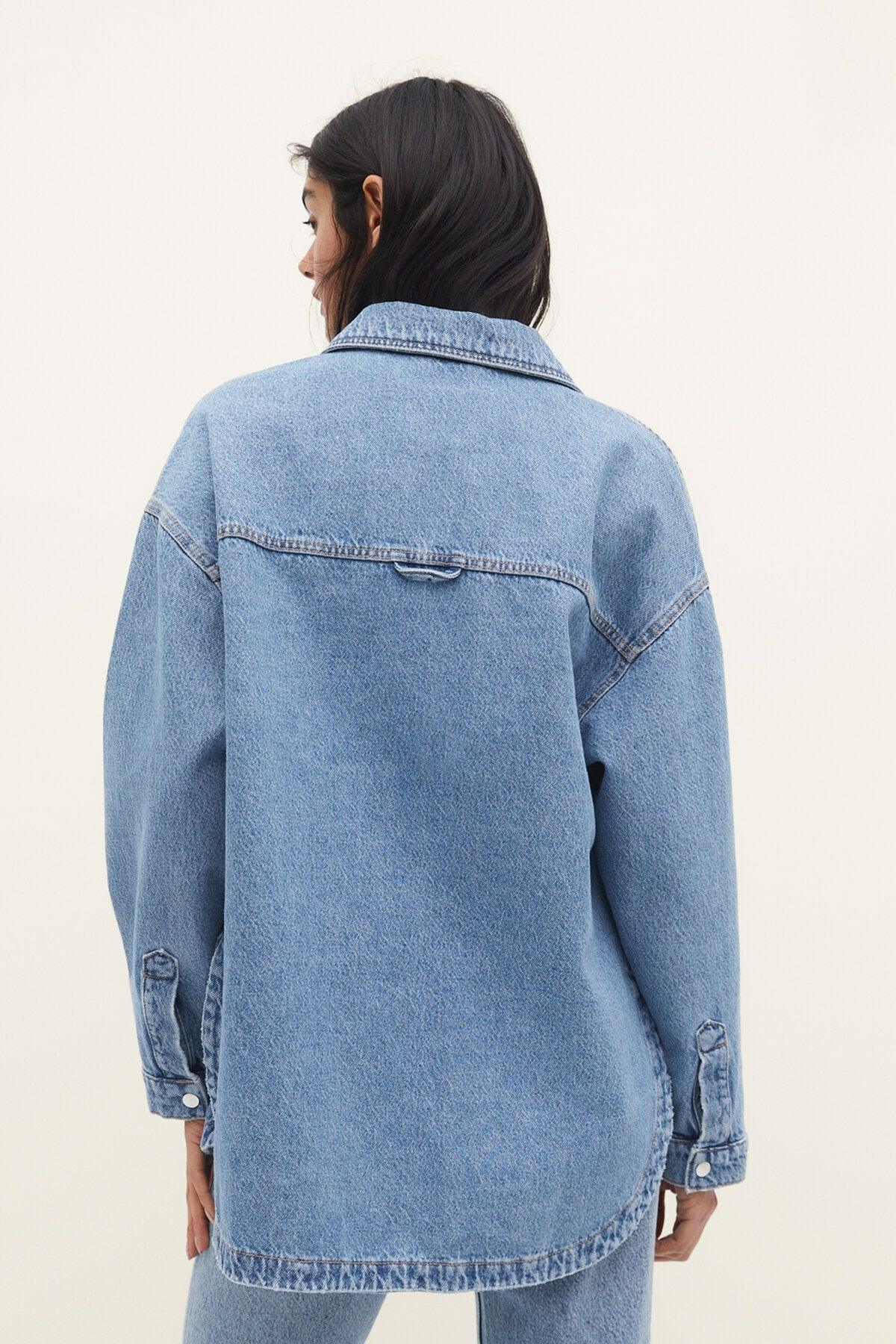 Oversize Denim Slim Jacket - Swordslife