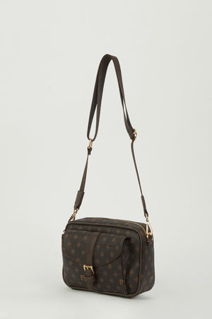 Coffee Monogram Women Shoulder Bag 05Po23Y1726