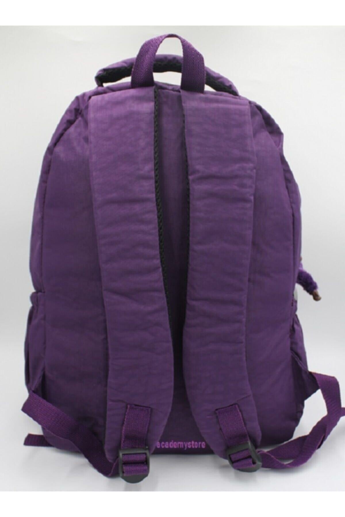 Crinkil Fabric Unisex Purple School Backpack 2200