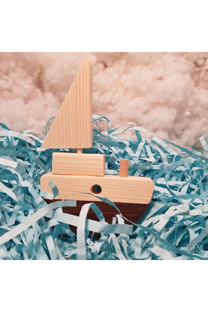 Handmade Wooden Toy Baby Ship Children'S Imagination Gift Toy