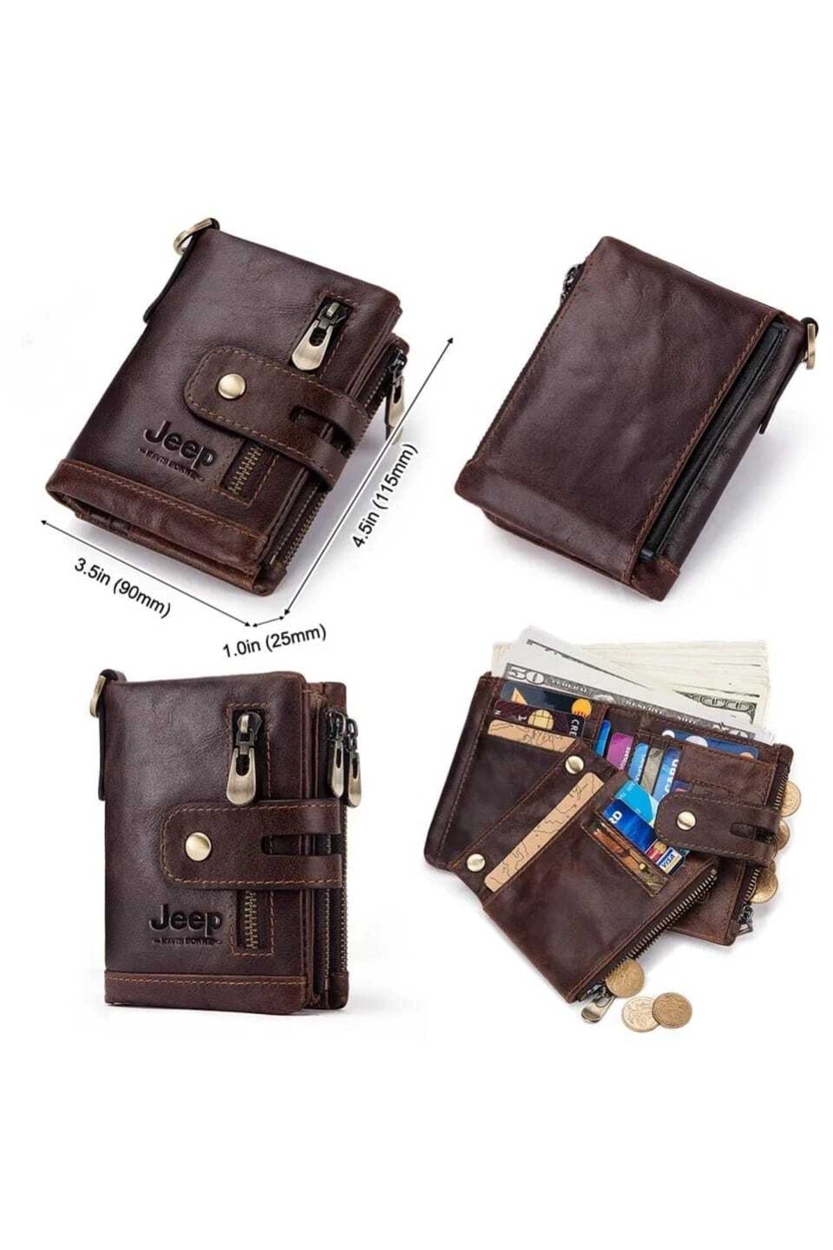Men'S Brown Leather Wallet