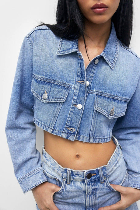 Crop Denim Jacket - Swordslife