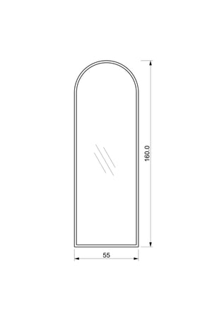 White Oval Framed Footed Full Length Mirror - Swordslife