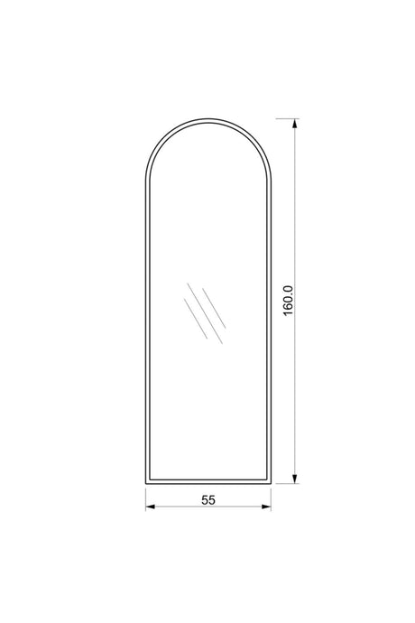 White Oval Framed Footed Full Length Mirror - Swordslife