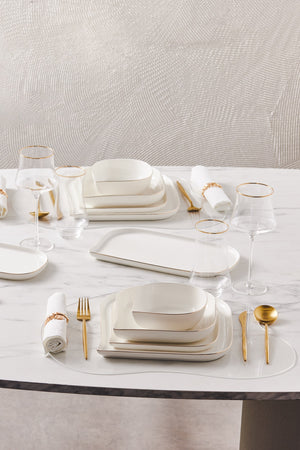 Streamline Slope 29 Piece Porcelain Dinner Set For 6 People