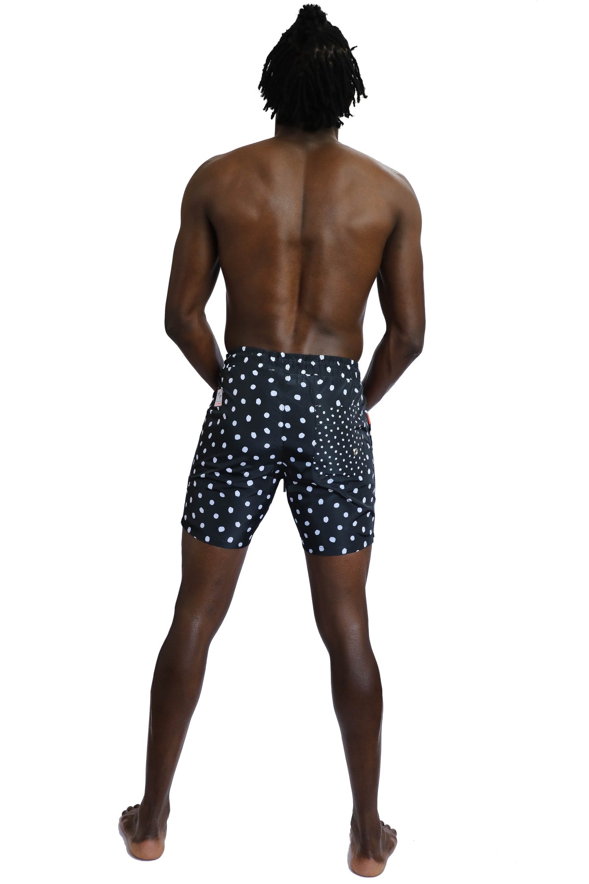Men'S Patterned Black Sea Shorts