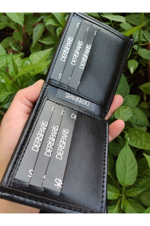Black Men'S Wallet Personalized With Name Printed