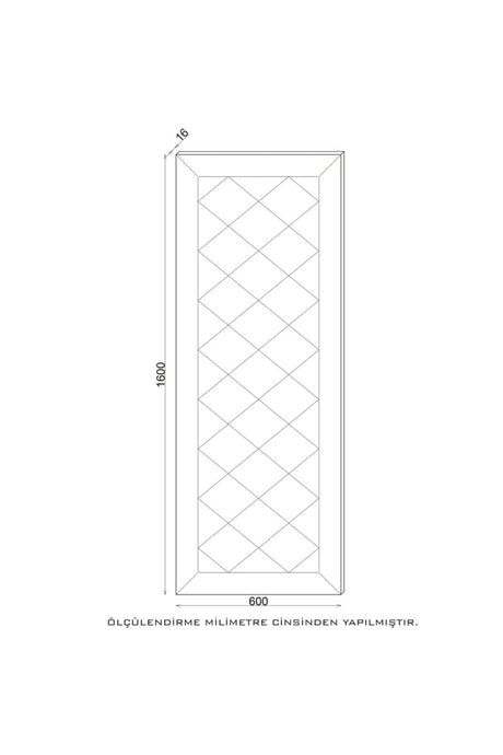 Cx12001 - Camex Decorative Diamond Patterned Full Length Mirror - Swordslife