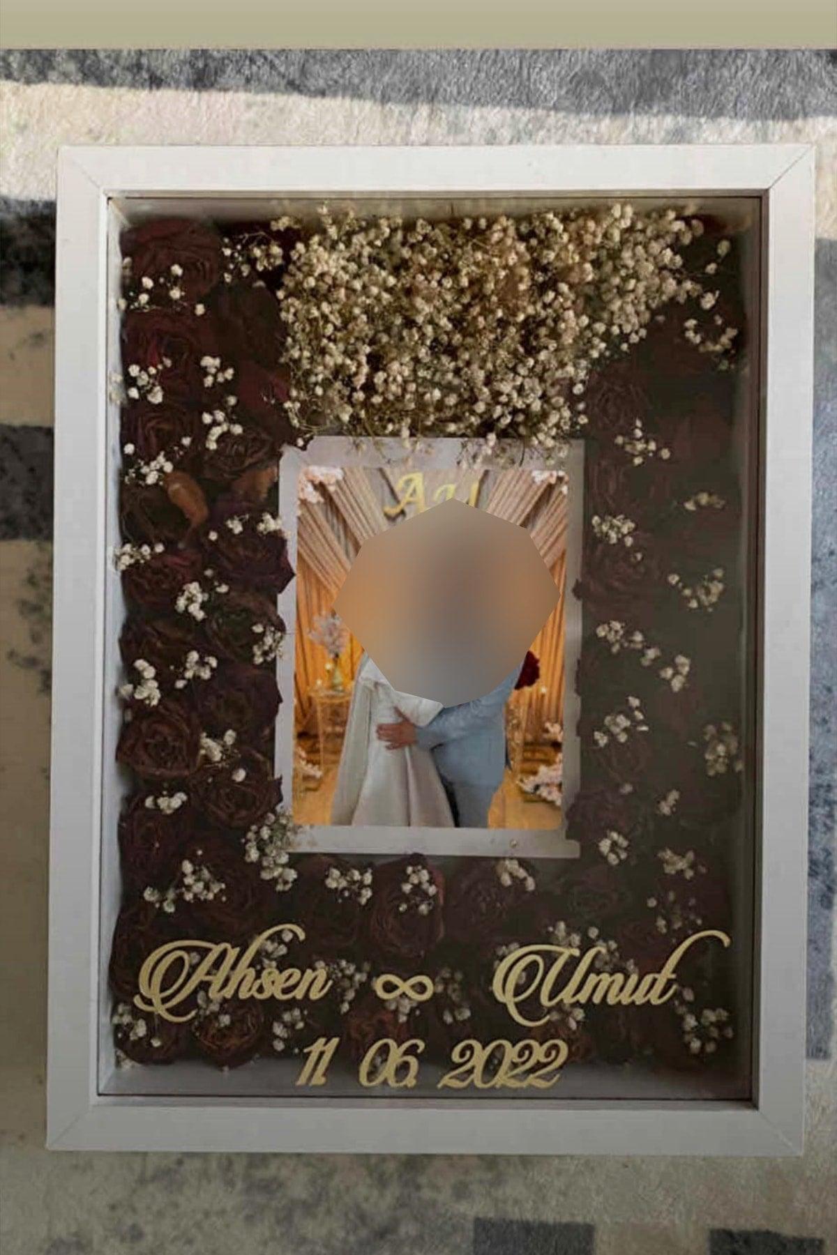 30x40 Cm Led White Rose Memory Frame! Led Photo Frame! Rose Memorial Frame-hkm Trade - Swordslife