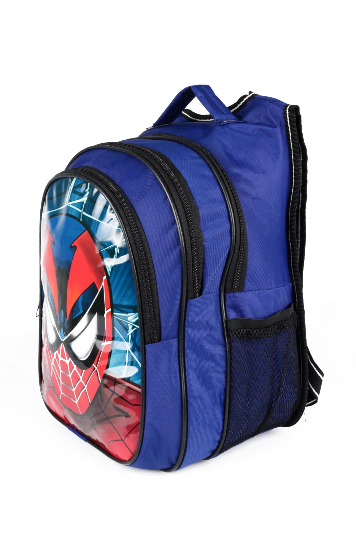 Backpack Set Middle School Primary School 3 Pocket Padded Spider Head Navy Blue