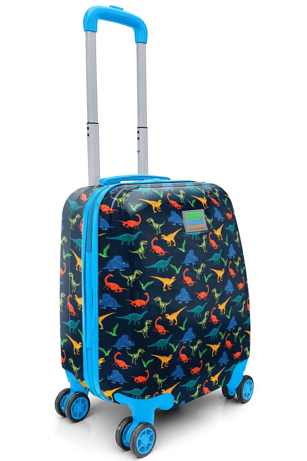 Kids Navy Blue Dinosaur Patterned Child Suitcase 16748