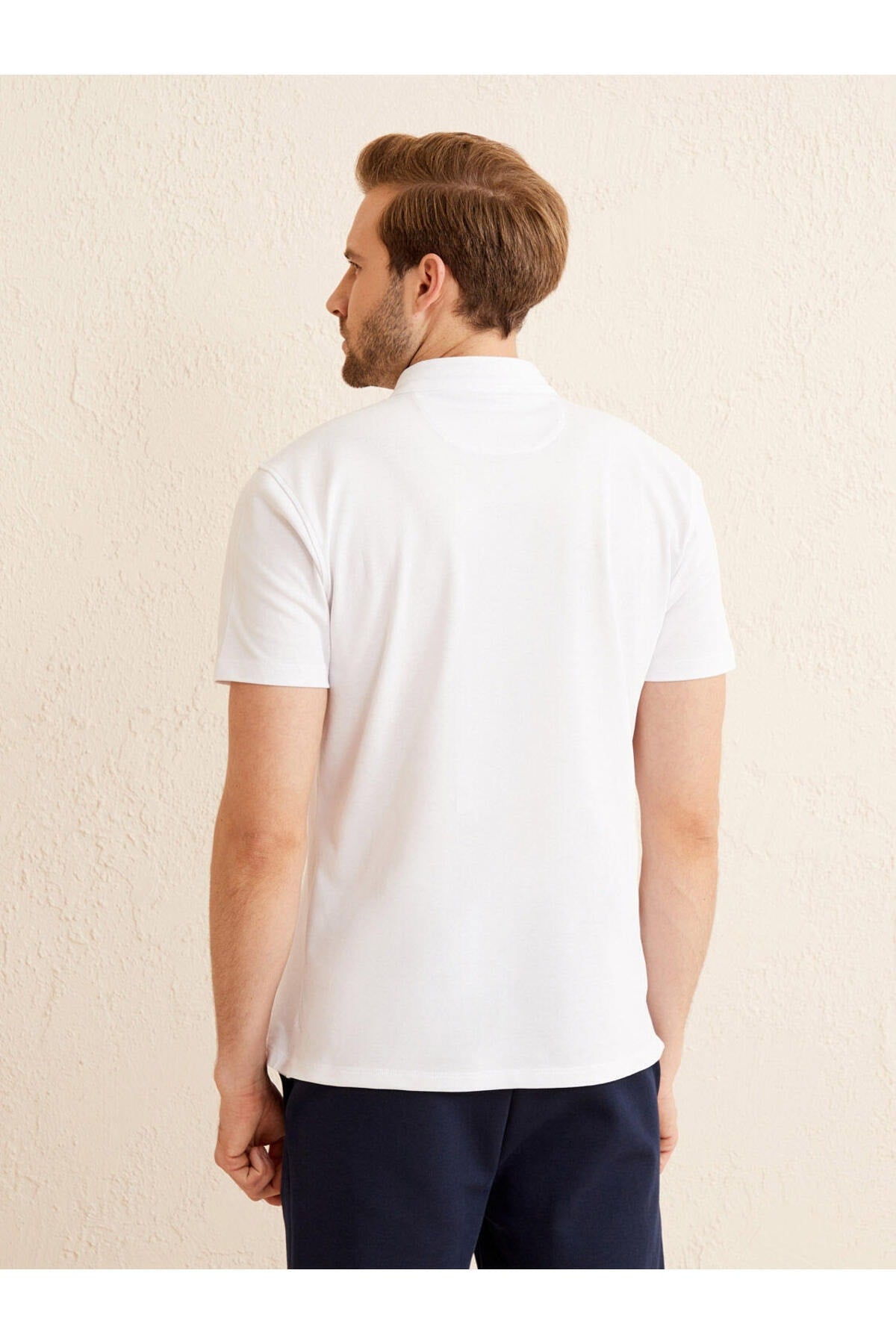 Classic Collar Cotton Regular Fit Basic T-Shirt