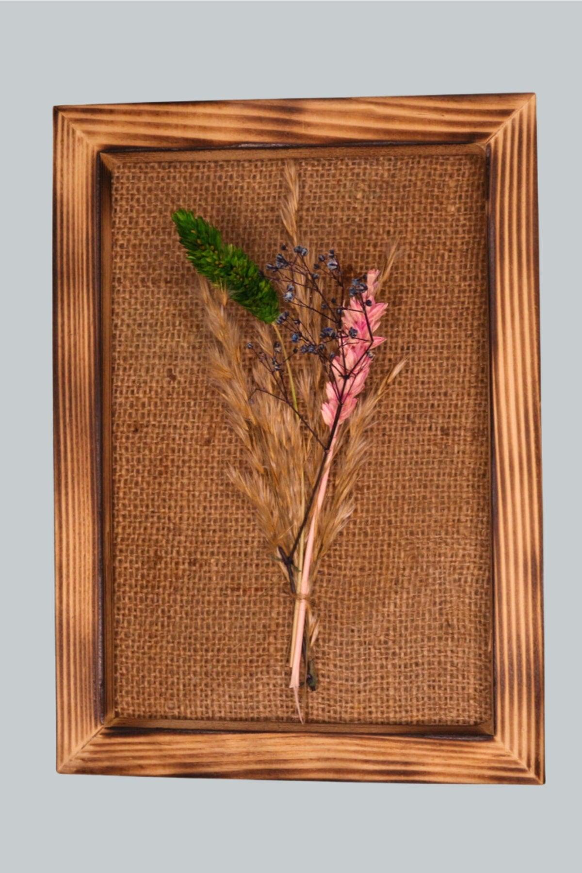 Dried Flower Canvas 3 Piece Wooden Frame Painting Set Pampas Wall Decorative - Swordslife