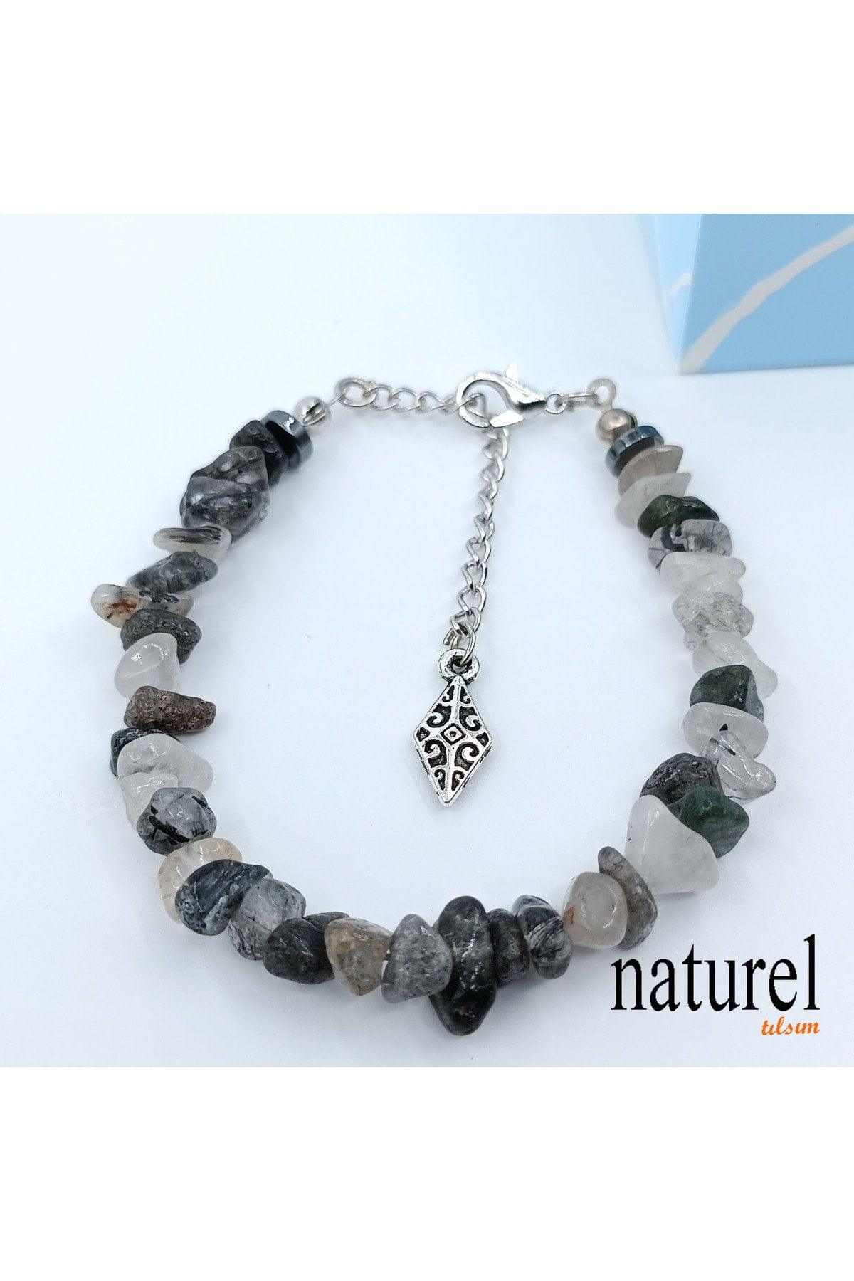 Natural Stone Rutile Quartz Women's Bracelet - Broken Natural Stone - Gift Bracelet - Swordslife