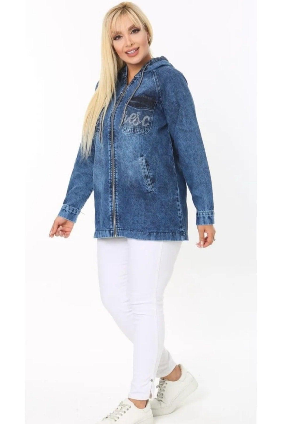 A87 Large Size Denim Jacket with Grinding - Swordslife