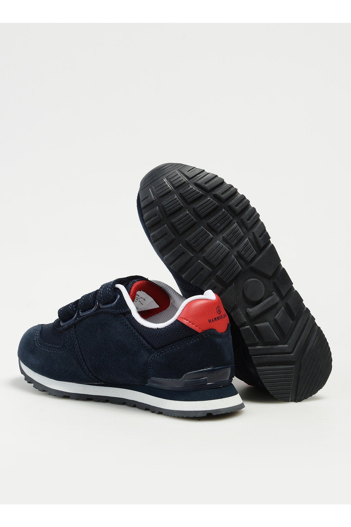 Leather Navy Blue - Red Boys Casual Shoes Peru F Shoes