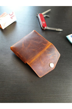 Olmeca Genuine Card Holder.Leather Wallet Personalized.