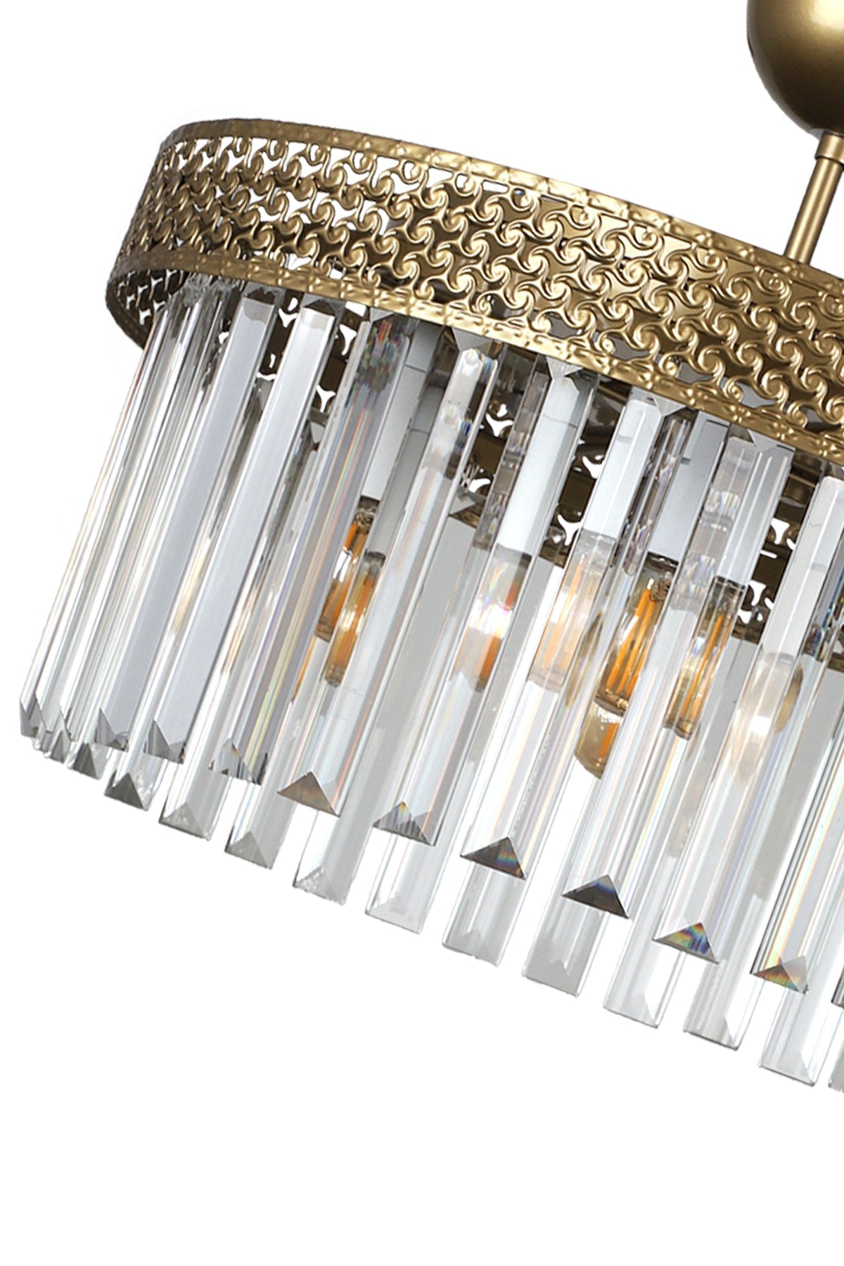 Sitrus 4Th Antique Lux Crystal Stone Chandelier