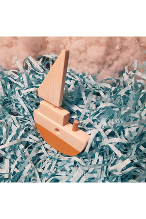 Handmade Wooden Toy Baby Ship Children'S Imagination Gift Toy