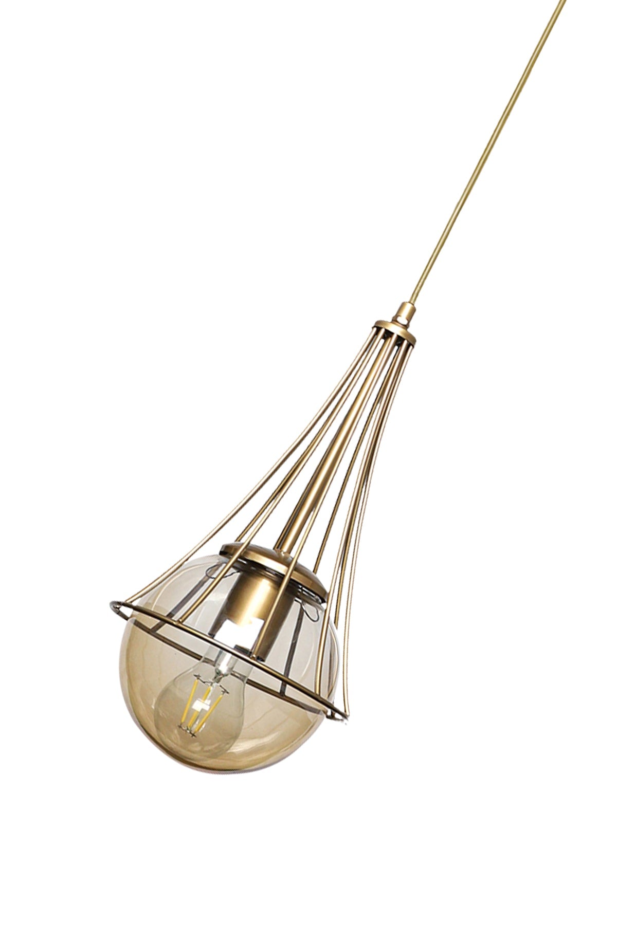 Lapis Single Antique-Honey Glop Glass Chandelier