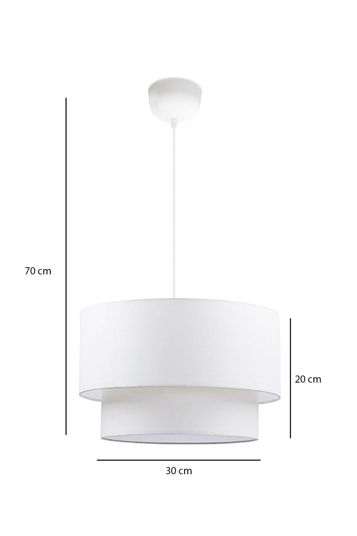 Cake Pendant Lamp White Fabric Chandelier Ayd-2563